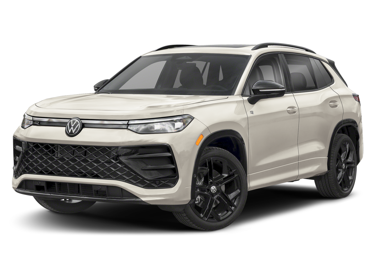 2026 Volkswagen Tiguan SE R-Line Black 4MOTION in Sandstone — front three-quarter view