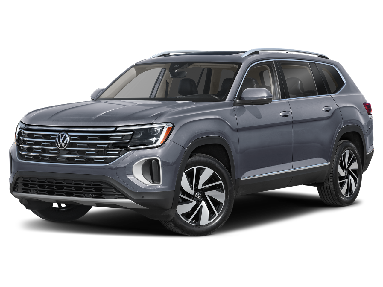 2026 Volkswagen Atlas 2.0T SEL 4MOTION in Pure Gray — front three-quarter view